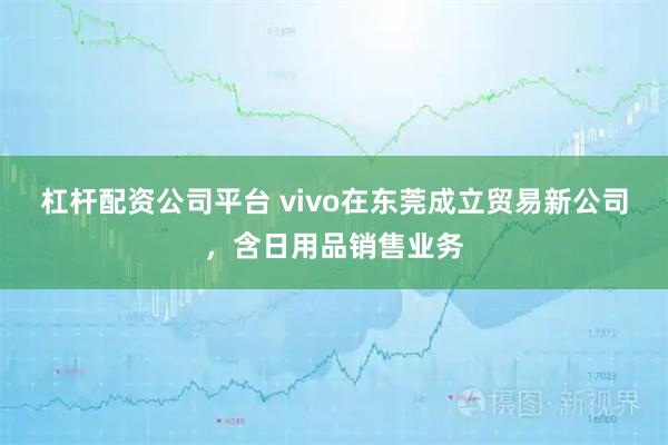 杠杆配资公司平台 vivo在东莞成立贸易新公司，含日用品销售业务