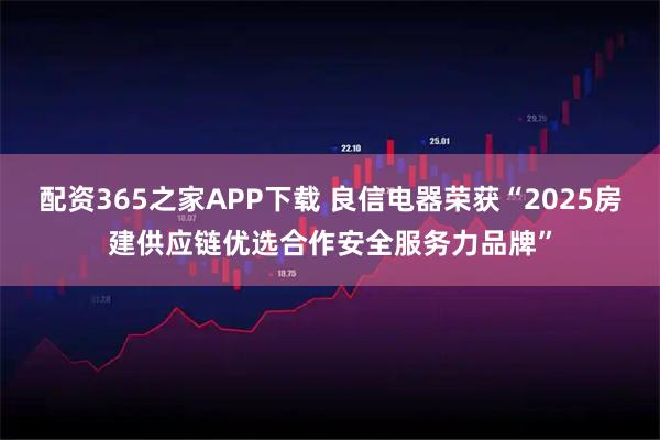 配资365之家APP下载 良信电器荣获“2025房建供应链优选合作安全服务力品牌”